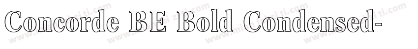 Concorde BE Bold Condensed字体转换